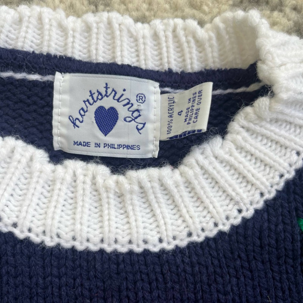 Vtg Hartstrings Christmas Tree Sweater Dress size 4 - Picture 4 of 8